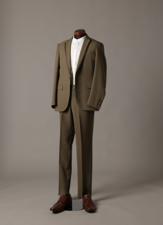 カーキ（ノーカラーシャツ）