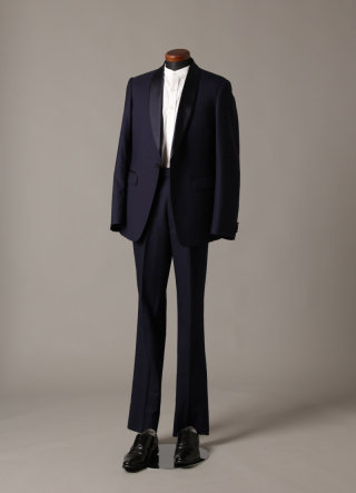 ネイビー（ノーカラーシャツ）