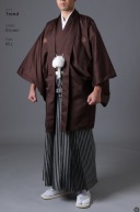 ブラウン(黒ストライプ袴)