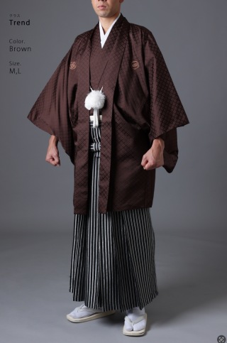 ブラウン(黒ストライプ袴)