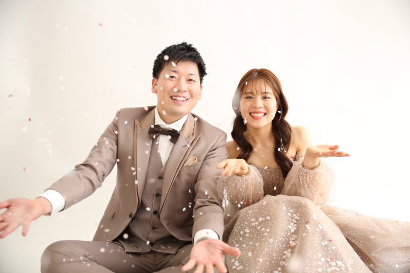 持ち込みコンフェッティーで華やかに演出