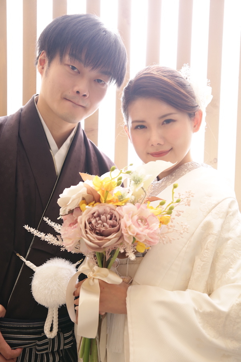 お持ち込みブーケと一緒に