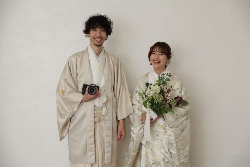 和装でご撮影をされたお2人♡
