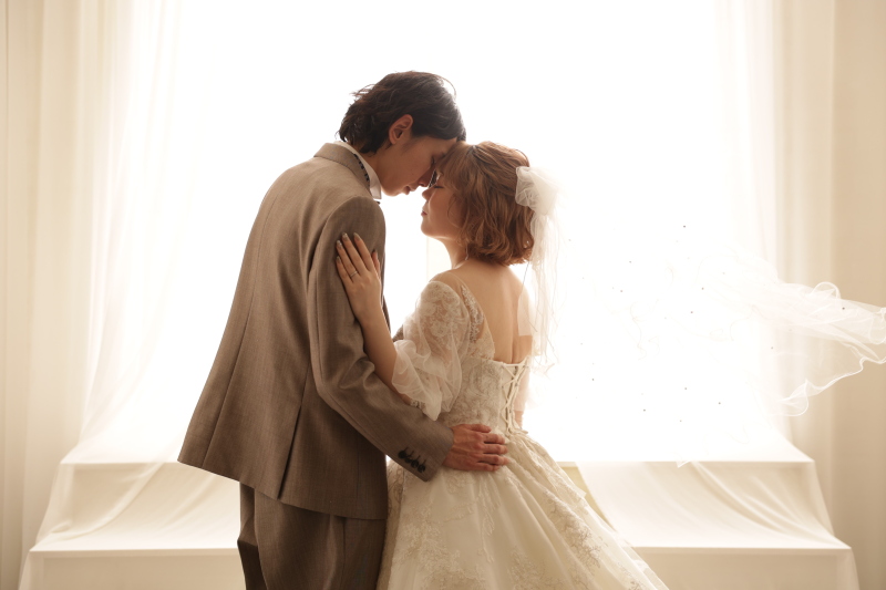 ウェディングドレスは結婚式のような雰囲気で