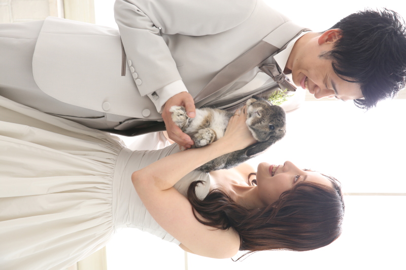 大切なペット一緒にブライダルフォト♡