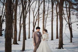 冬の季節にモエレ沼公園でのロケーションフォトを撮影されたお客様をご紹介！