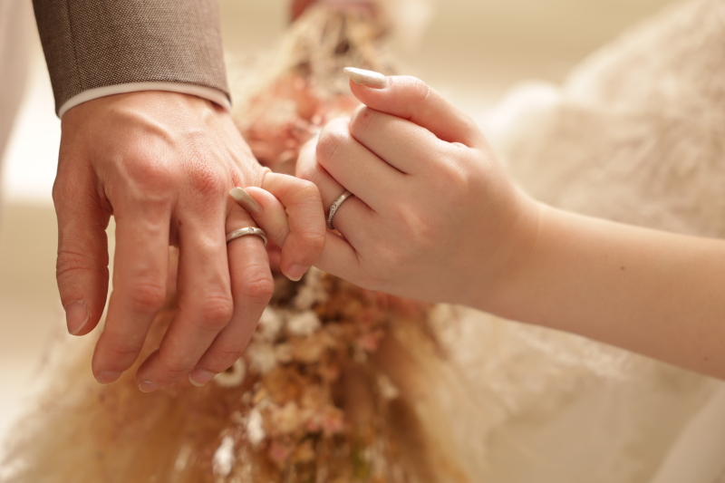 ウェディングドレスは結婚式のような雰囲気で