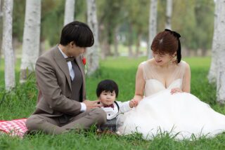 お子様と一緒に前田森林公園ロケとスタジオ撮影をしてくださったお客様紹介