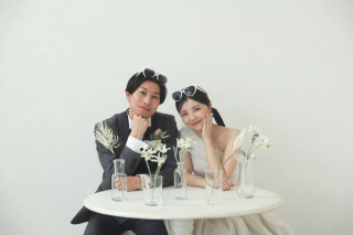 ウェディングドレスで撮影をされたお二人をご紹介