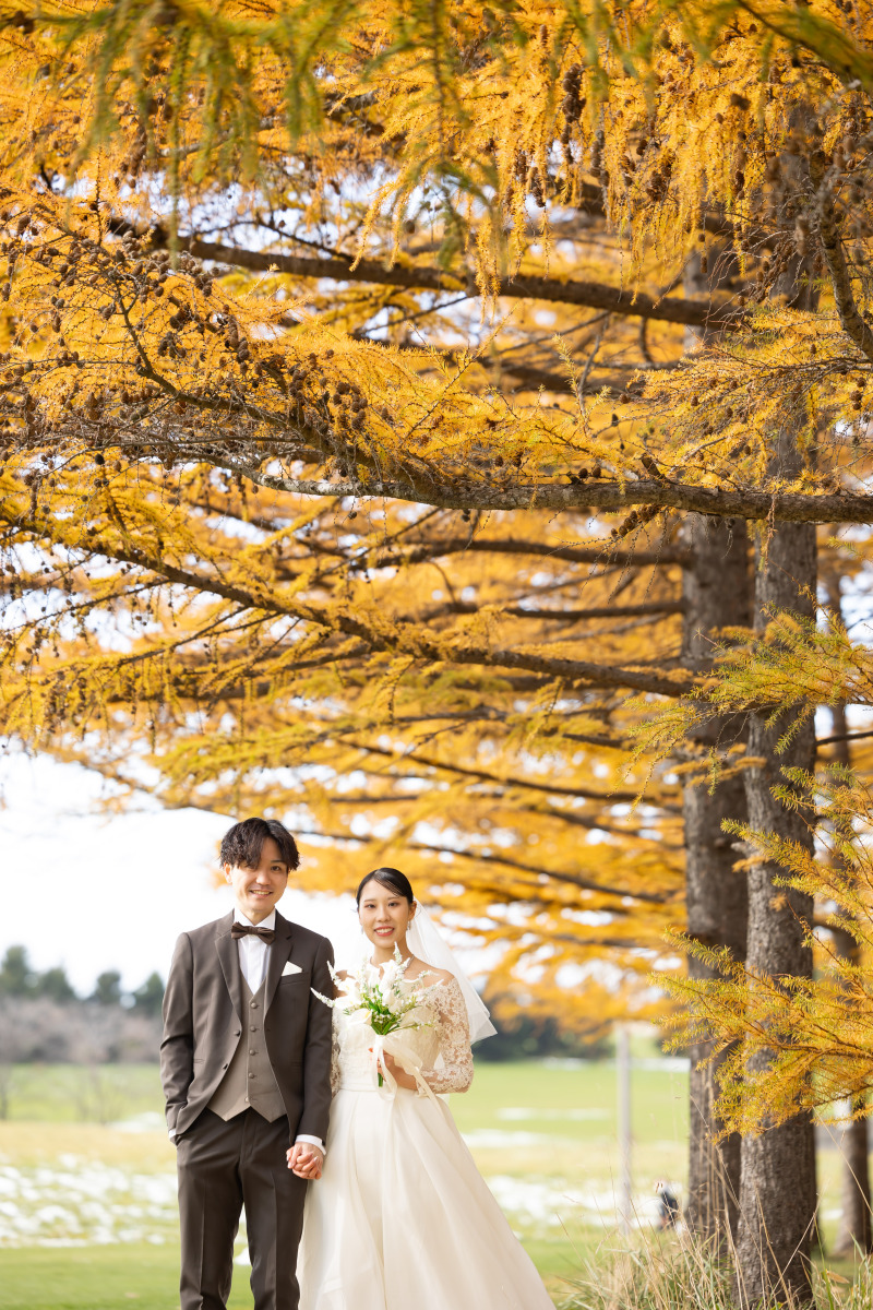 秋の紅葉と一緒に