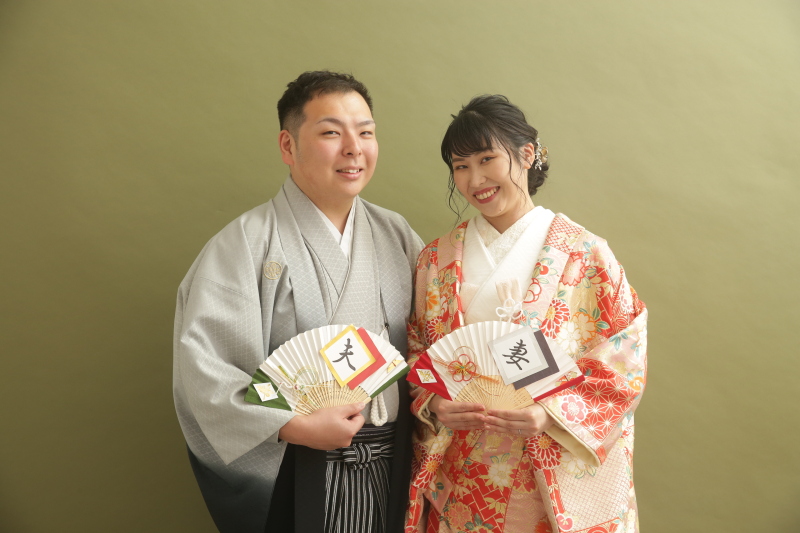 最後は小物も使用して