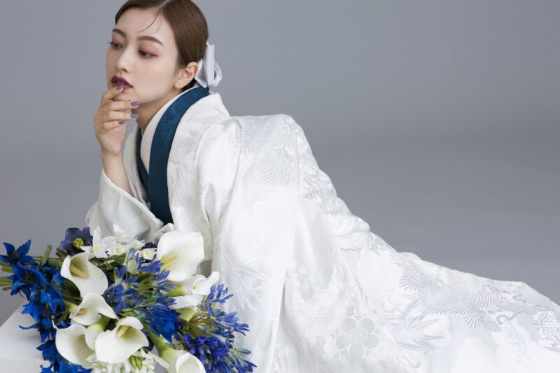 白無垢×藍花 aimオリジナル