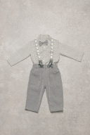 【男の子】グレーボーダー 