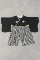 【和装】黒×白黒縞