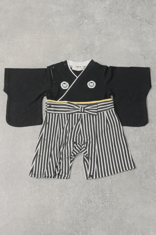 【和装】黒×白黒縞