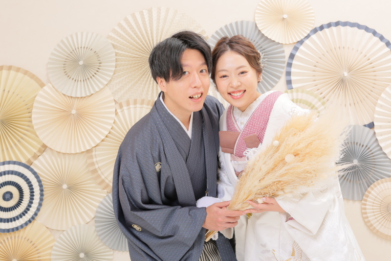 和装フォトも2人らしく♪