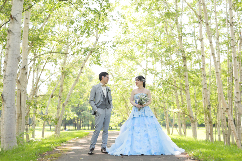 白樺の木と一緒に！