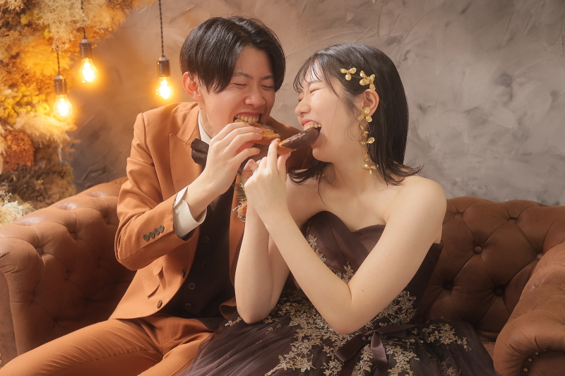 ドーナツをパクっと