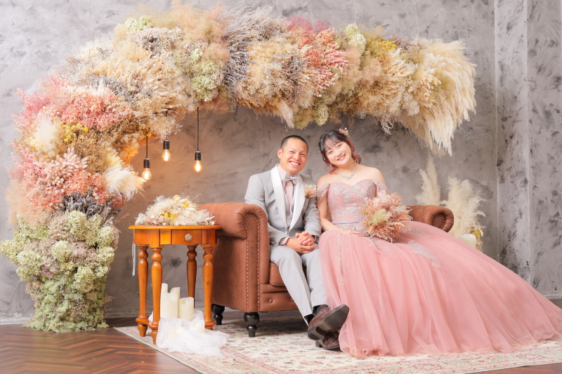 カラードレス×ドライフラワー❁