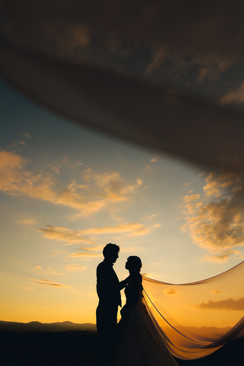 最後は夕日と一緒にベールショット