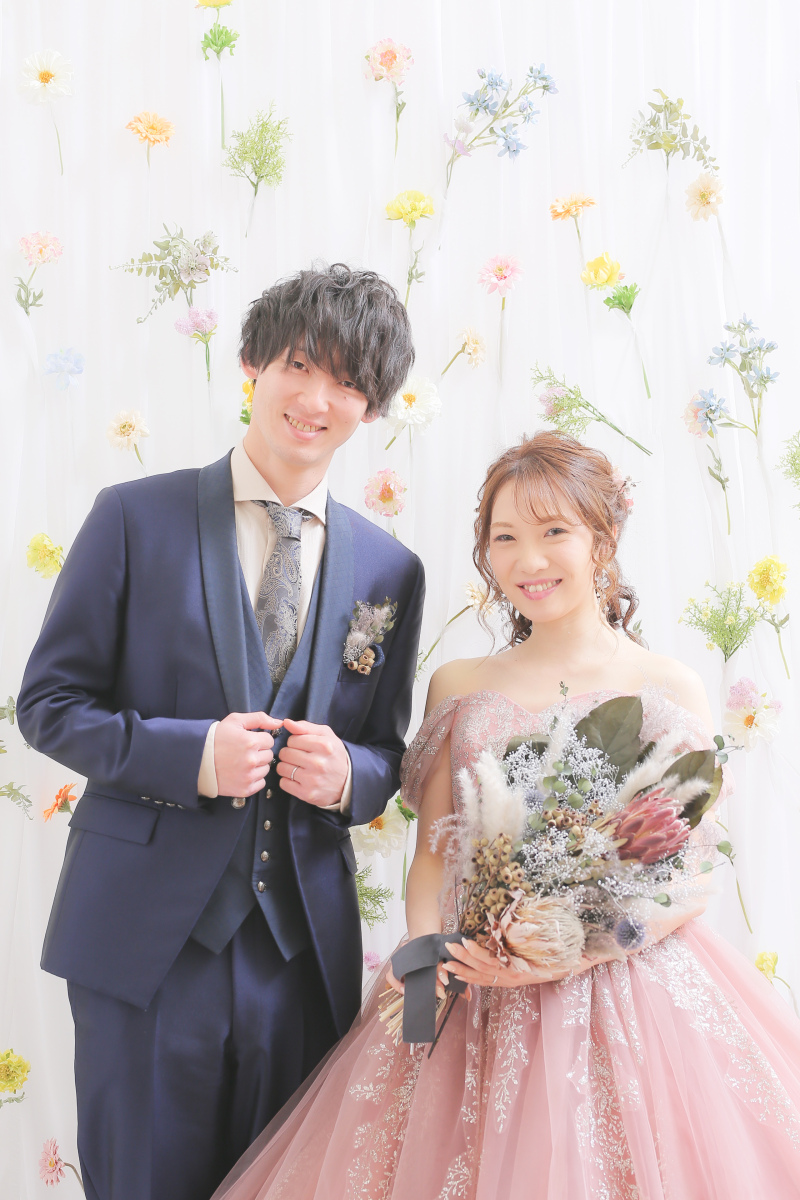 お花の壁で・・