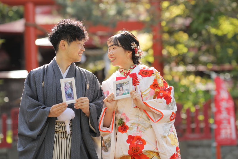 前撮り定番の小物と一緒に☆