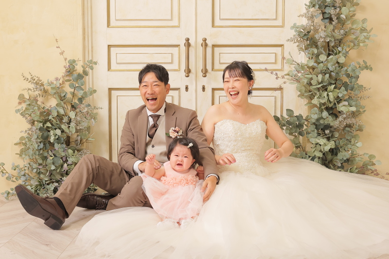 お子さまと一緒のウエディングフォト♪