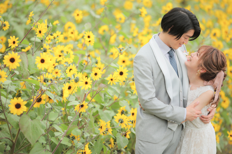 ひまわりと一緒に◎