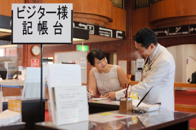 ビジター様記帳台?