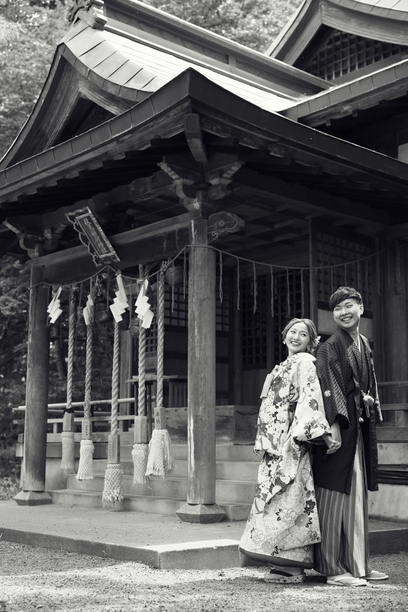 神社での撮影