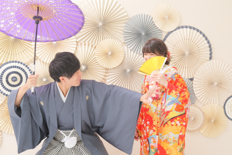 2人らしく楽しい和装フォト❁