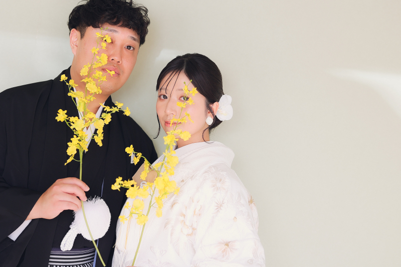 お花を使って可愛らしく♬