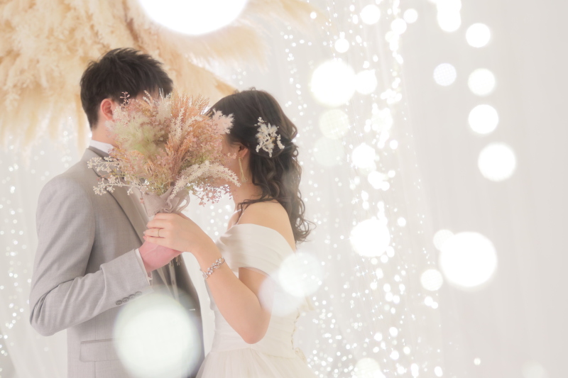 ブーケを使ったお写真・・