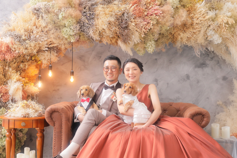 大切なわんちゃんとの撮影❁