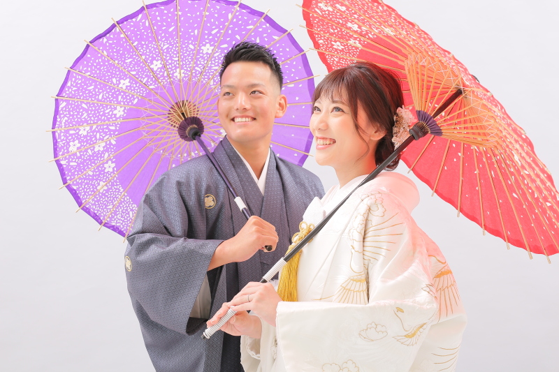 定番の和傘ショット