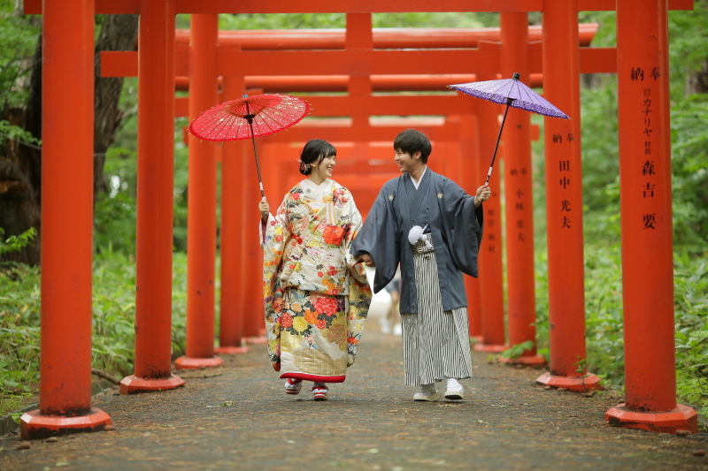 鳥居の中で・・