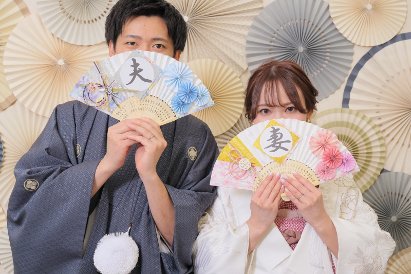 可愛らしい扇子のお持ち込み❁