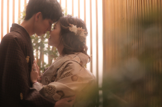 【スタジオ】落ち着いた雰囲気の和装前撮りをお届け♪