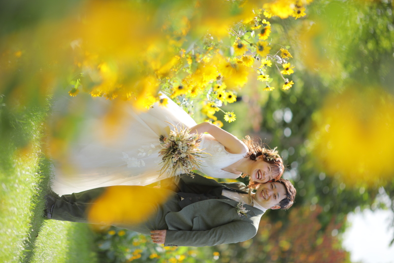 ひまわりに囲まれながら❁