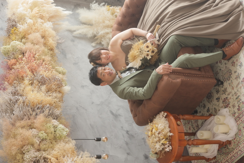 淡い色味のドライフラワーがかわいい!