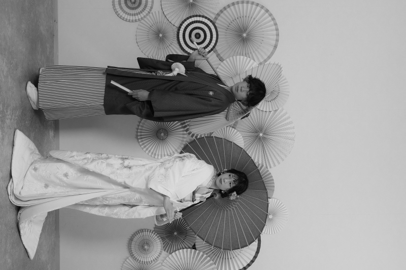 和傘でクールに