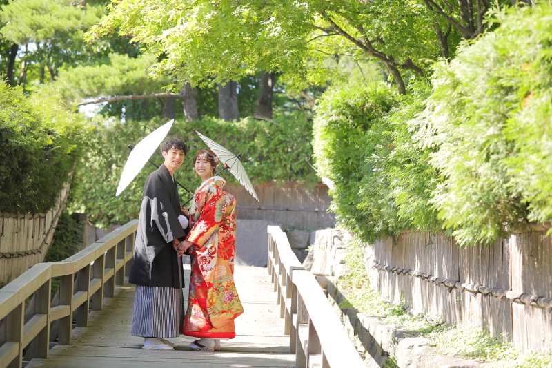 キラキラの緑の中で