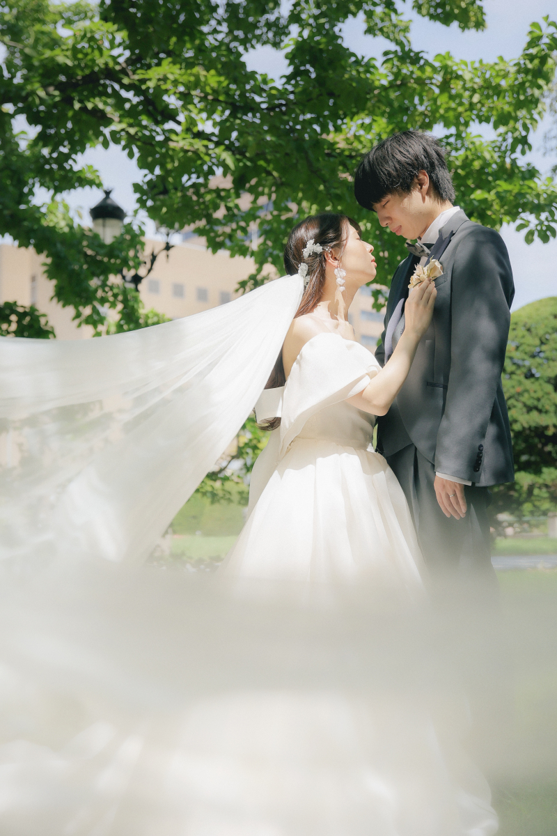 ベールを活かしたショット