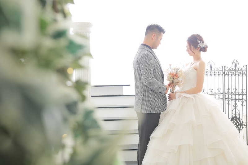 ふんわり可愛いウェディングドレス