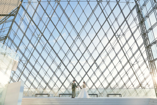 青空の下、お2人と一緒に