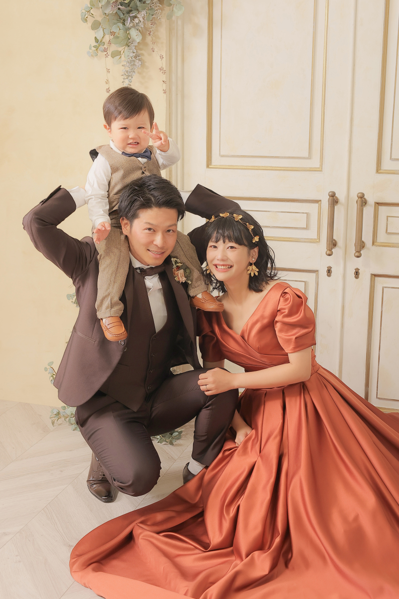 ぱぱの肩に載って