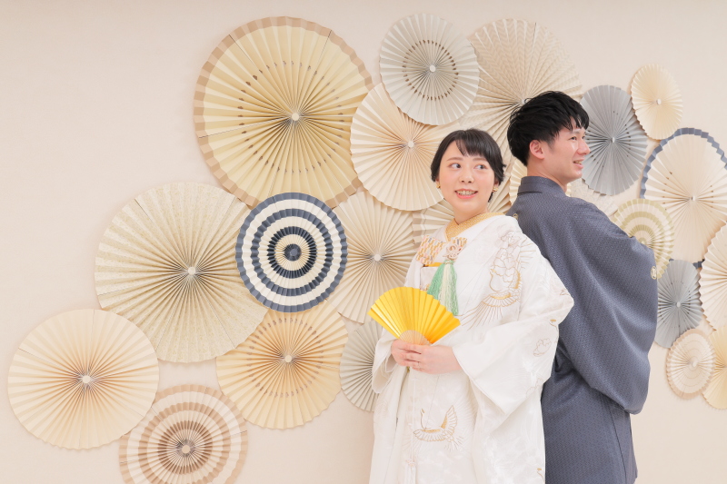 着物にワンポイント〇