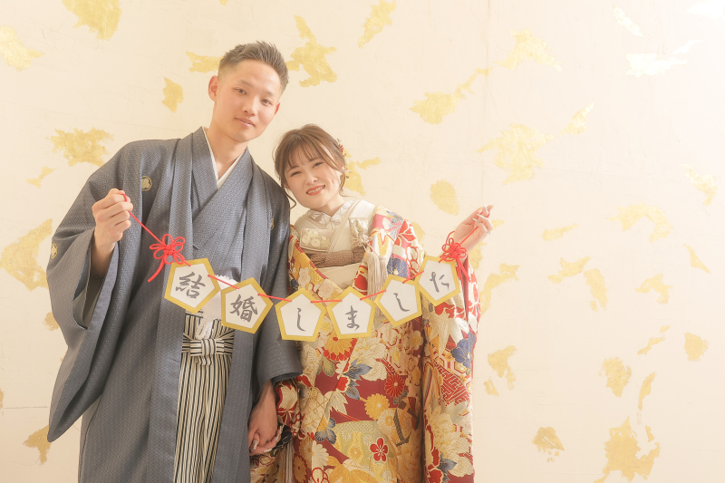 お持ち込みいただいたガーランドと共に♩