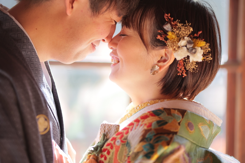 鼻と鼻をくっつけて