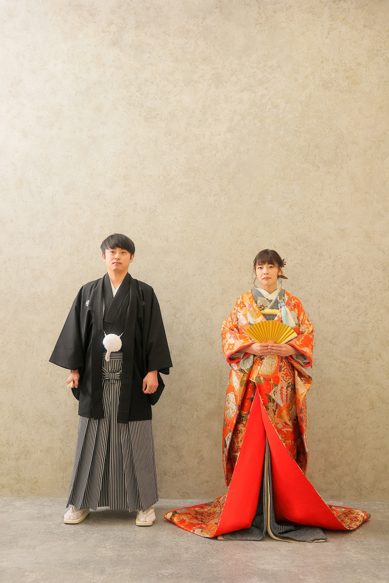 カチッと和装全身のお写真